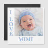 I Liebe Mimi Typografie Foto Magnetkarte (Vorne/Hinten)