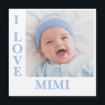 I Liebe Mimi Typografie Foto Magnetkarte<br><div class="desc">Sweet Fotokarte mit I L-O-V-E Mimi Typografie.  Fügen Sie Ihr eigenes Foto zu anpassen. So niedlich!</div>