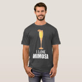 I Liebe Mimosa Cocktail Champagne Citrus Juice T-Shirt (Vorne ganz)