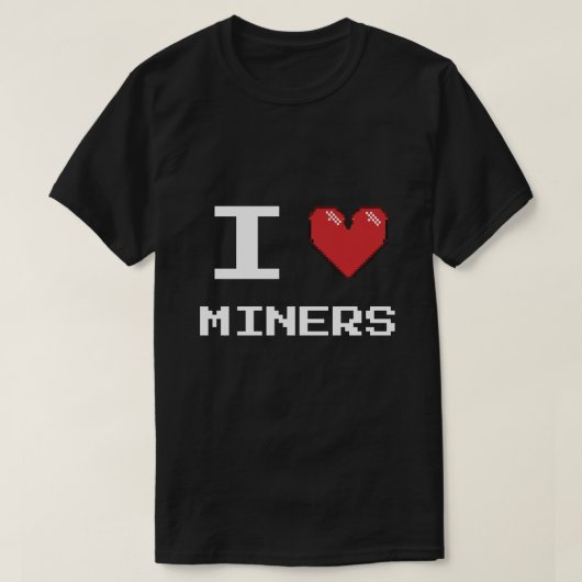 I Liebe Miner Miner Gamer Krypto T-Shirt (Design vorne)