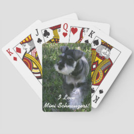 I Liebe Mini Schnauzer Kartenstapel Spielkarten