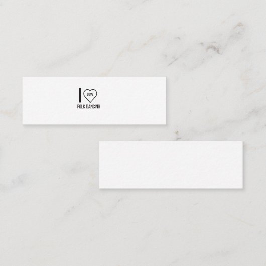 I LIEBE MINI VISITENKARTE (Vorne/Hinten)