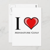 I Liebe Miniatur Golf Postkarte (Vorne/Hinten)