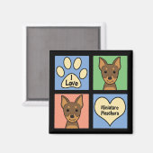 I Liebe Miniature Pinschers Magnet (Vorderseite/Rückseite)