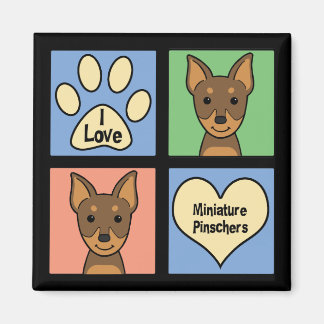 I Liebe Miniature Pinschers Magnet