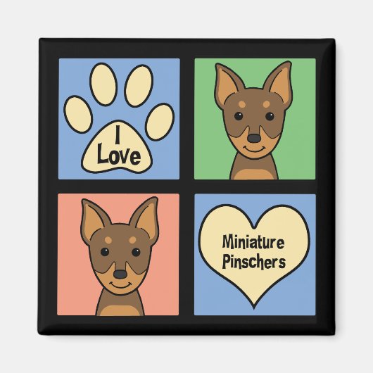 I Liebe Miniature Pinschers Magnet (Vorne)
