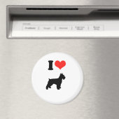 I Liebe Miniature Schnauzers Magnet (In Situ (Geschirrspüler))