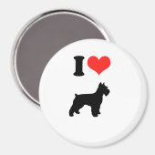 I Liebe Miniature Schnauzers Magnet (Vorderseite/Rückseite)