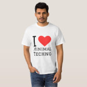 I Liebe minimale Techno T-Shirt (Vorne ganz)