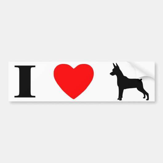 I Liebe-minimaler Button-Autoaufkleber Autoaufkleber (Vorne)