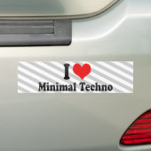 I Liebe minimales Techno Autoaufkleber (Auf Auto)