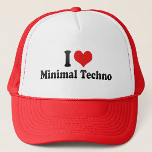 I Liebe minimales Techno Truckerkappe