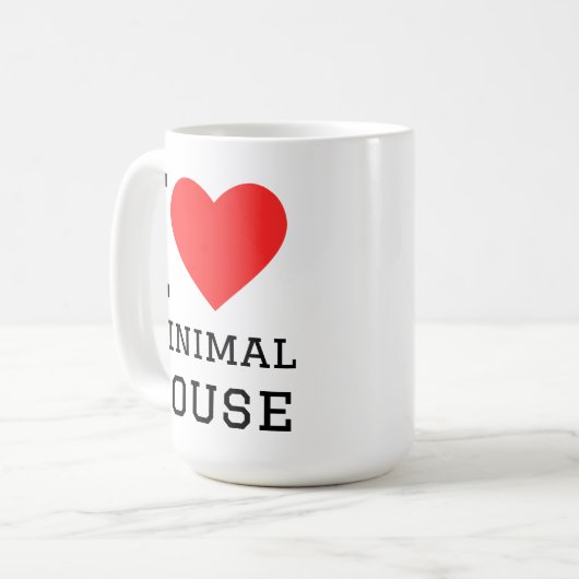 I Liebe Minimalhaus Kaffeetasse (Vorderseite Links)