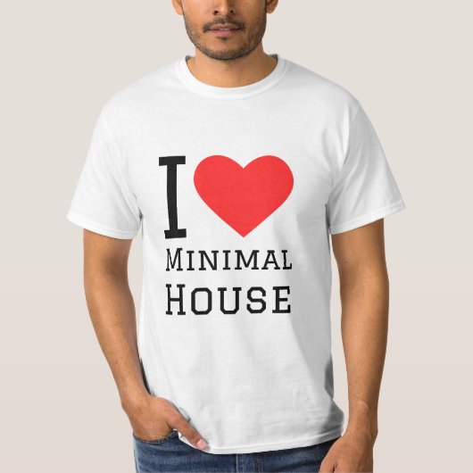 I Liebe Minimalhaus T-Shirt (Vorderseite)