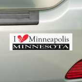 I Liebe Minneapolis Minnesota Autoaufkleber (Auf Auto)