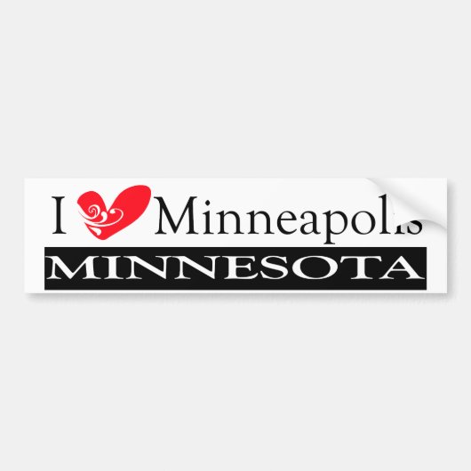 I Liebe Minneapolis Minnesota Autoaufkleber (Vorne)