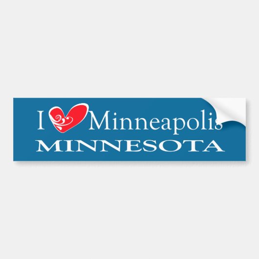 I Liebe Minneapolis Minnesota Autoaufkleber (Vorne)