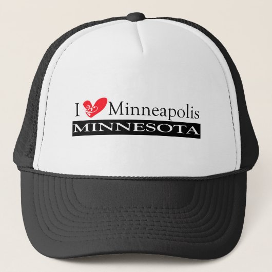 I Liebe Minneapolis Minnesota Truckerkappe (Vorderseite)