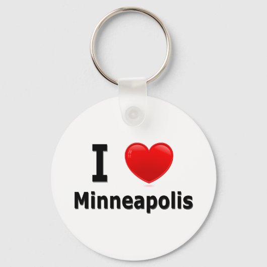 I Liebe Minneapolis Schlüsselanhänger (Vorderseite)