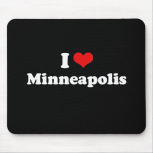 I Liebe-Minneapolis-T-Shirt Weiß-T-Shirt Mousepad