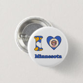 I Liebe Minnesota Button (Vorne & Hinten)