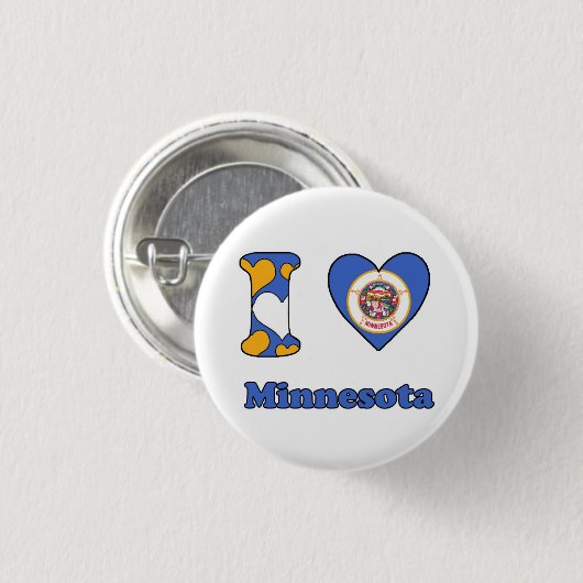 I Liebe Minnesota Button (Vorne & Hinten)
