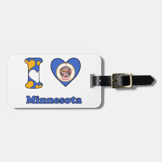 I Liebe Minnesota Gepäckanhänger (Vorderseite horizontal)