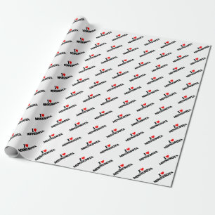 I LIEBE MINNESOTA GESCHENKPAPIER