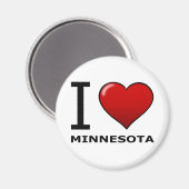 I LIEBE MINNESOTA MAGNET (Vorderseite/Rückseite)