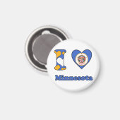 I Liebe Minnesota Magnet (Vorderseite/Rückseite)