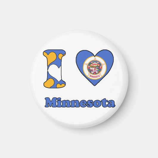 I Liebe Minnesota Magnet (Vorne)