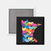 I Liebe Minnesota Magnet (Vorderseite/Rückseite)