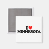 I LIEBE MINNESOTA MAGNET (Vorderseite/Rückseite)