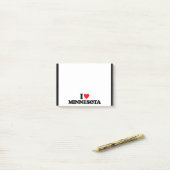 I LIEBE MINNESOTA POST-IT KLEBEZETTEL (Auf Schreibtisch)