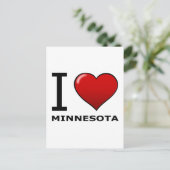 I LIEBE MINNESOTA POSTKARTE (Stehend Vorderseite)