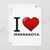 I LIEBE MINNESOTA POSTKARTE (Vorne/Hinten)