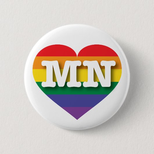 I Liebe Minnesota Rainbow Heart Button (Vorderseite)
