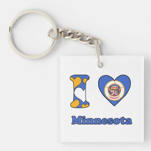 I Liebe Minnesota Schlüsselanhänger (Vorderseite)
