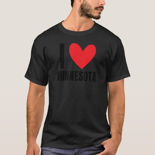 I Liebe Minnesota Staat MinneapoliS Saint Paul Roc T-Shirt (Vorderseite)
