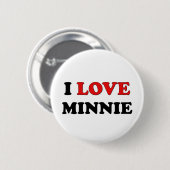 I Liebe Minnie Button (Vorne & Hinten)