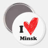 I Liebe Minsk Magnet (Vorderseite/Rückseite)