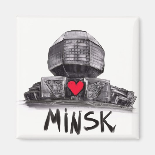 I Liebe Minsk Magnet (Vorne)