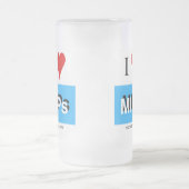 I Liebe MIPs 3 mattierte Tasse aus Glas (Mittel)