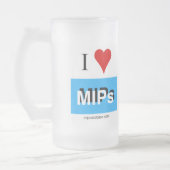 I Liebe MIPs 3 mattierte Tasse aus Glas (Links)