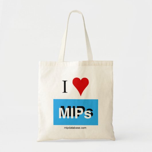 I Liebe-MIPs-Logo für die Sackdatenbank Tragetasche (Vorne)