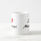I Liebe Mississippi Herz Typografie Kaffeezubereit Kaffeetasse (Mittel)