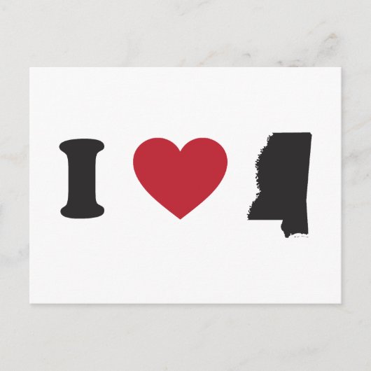 I Liebe Mississippi Postkarte (Vorderseite)