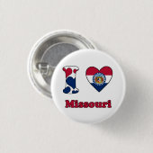I Liebe Missouri Button (Vorne & Hinten)