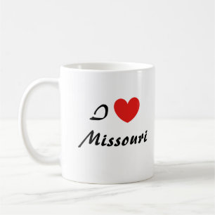 I Liebe Missouri Herz Typografie Kaffeezucht Tasse