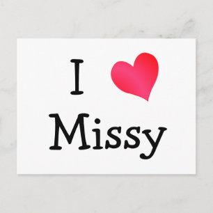 I Liebe Missy Postkarte